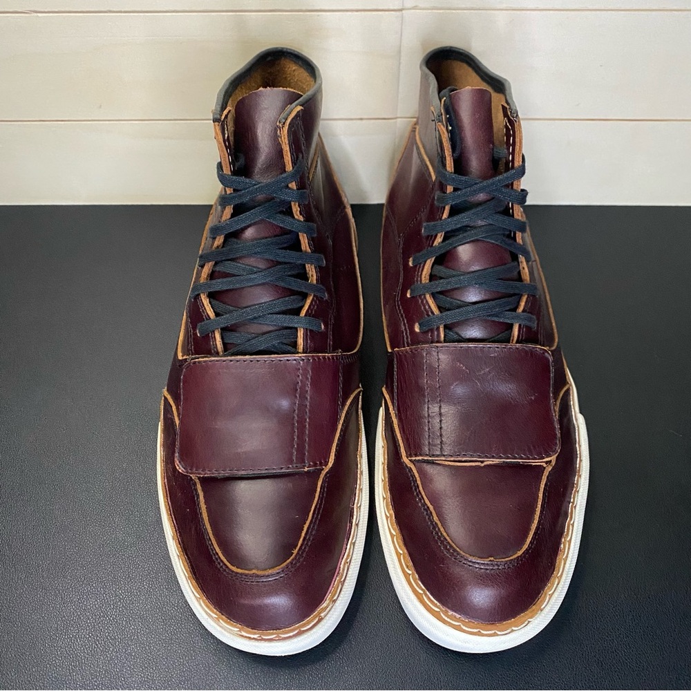 Vans Brown High-Top Sneakers Premium Leather Casual - Picture 7 of 12